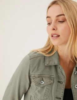 New 🌟 M&S Collection 🧥 Coats & Jackets Denim Jacket With Stretch 💯 -New In Womens Sales 2022 SD 01 T49 4334 XJ X EC 0