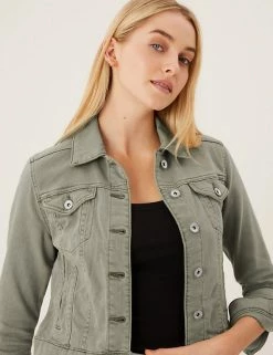 New 🌟 M&S Collection 🧥 Coats & Jackets Denim Jacket With Stretch 💯 -New In Womens Sales 2022 SD 01 T49 4334 XJ X EC 3