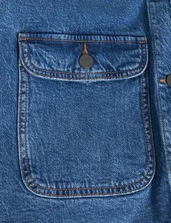 Outlet ✔️ M&S Collection 🧥 Coats & Jackets Cotton Rich Denim Utility Jacket 👍 -New In Womens Sales 2022 SD 01 T49 4498 XB X EC 5