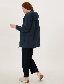 Discount 😍 M&S Collection 🧥 Coats & Jackets Cotton Rich Hooded Utility Parka Jacket 🧨 -New In Womens Sales 2022 SD 01 T49 4563 F0 X EC 4