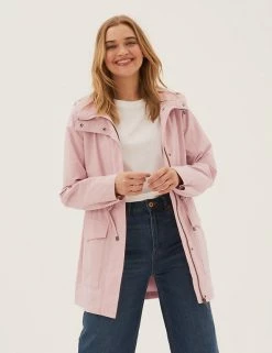 Discount 😍 M&S Collection 🧥 Coats & Jackets Cotton Rich Hooded Utility Parka Jacket 🧨