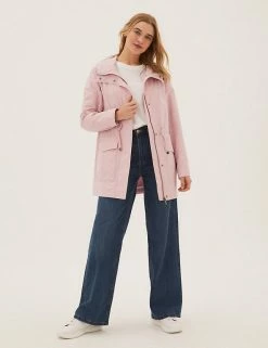 Discount 😍 M&S Collection 🧥 Coats & Jackets Cotton Rich Hooded Utility Parka Jacket 🧨 -New In Womens Sales 2022 SD 01 T49 4563 MM X EC 1