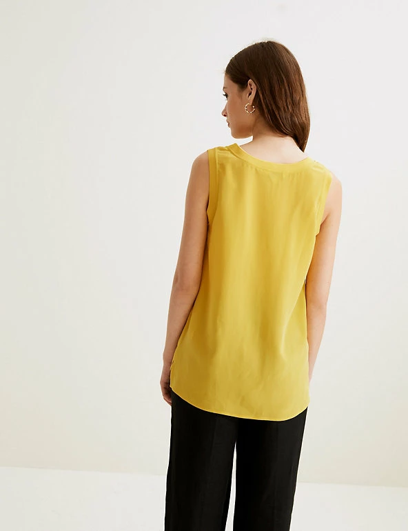 Deals 🌟 Autograph Tops Pure Silk Round Neck Sleeveless Cami Top 👍 6 Deals 🌟 Autograph Tops Pure Silk Round Neck Sleeveless Cami Top 👍 - Image 6