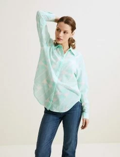 Discount 🎉 Autograph 👕 Shirts & Blouses Silk Blend Printed Long Sleeve 👕 Shirt ❤️ -New In Womens Sales 2022 SD 01 T50 2104T E4 X EC 3