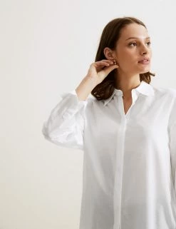 Budget 🔔 Autograph 👕 Shirts & Blouses Silk Blend Collared Long Sleeve 👕 Shirt 🔔 -New In Womens Sales 2022 SD 01 T50 2105T Z0 X EC 3