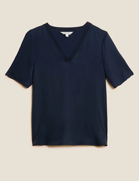 Best reviews of π Autograph π Shirts & Blouses Cupro Rich V-Neck Short Sleeve Blouse β 2 Best reviews of π Autograph π Shirts & Blouses Cupro Rich V-Neck Short Sleeve Blouse β - Image 2