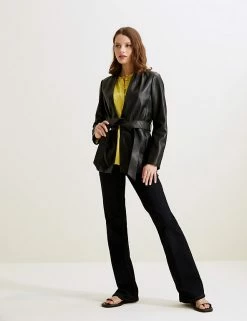 Best Sale 🌟 Autograph 👕 Shirts & Blouses Satin Collarless Long Sleeve Blouse ⌛ -New In Womens Sales 2022 SD 01 T50 2110T Z2 X EC 4