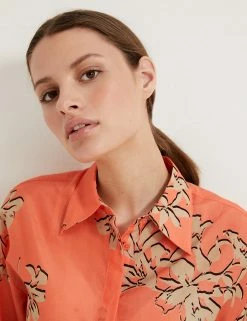 Budget 🔔 Autograph 👚 Shirts & Blouses Silk Blend Floral Collared 👚 Shirt 😉 -New In Womens Sales 2022 SD 01 T50 2117T CG X EC 2