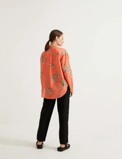 Budget 🔔 Autograph 👚 Shirts & Blouses Silk Blend Floral Collared 👚 Shirt 😉 -New In Womens Sales 2022 SD 01 T50 2117T CG X EC 3