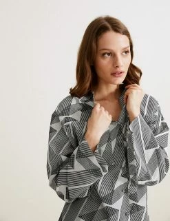 Discount 😉 Autograph 👕 Shirts & Blouses Silk Blend Printed 3/4 Sleeve 👕 Shirt 🥰 -New In Womens Sales 2022 SD 01 T50 2125T Y8 X EC 3