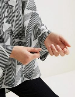 Discount 😉 Autograph 👕 Shirts & Blouses Silk Blend Printed 3/4 Sleeve 👕 Shirt 🥰 -New In Womens Sales 2022 SD 01 T50 2125T Y8 X EC 4