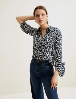 Wholesale 🎉 Autograph 👕 Shirts & Blouses Cupro Rich Printed Long Sleeve 👕 Shirt 👍 -New In Womens Sales 2022 SD 01 T50 2607T F4 X EC 2