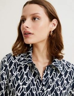 Wholesale 🎉 Autograph 👕 Shirts & Blouses Cupro Rich Printed Long Sleeve 👕 Shirt 👍 -New In Womens Sales 2022 SD 01 T50 2607T F4 X EC 3