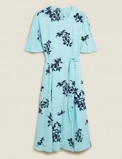 Coupon ✔️ Autograph 👗 Dresses Floral Belted Midaxi Kimono 👗 Dress 🎁