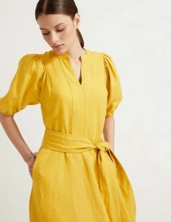Best deal โ Autograph ๐ Dresses Pure Irish Linen V-Neck Belted Midaxi ๐ Dress ๐งจ 12 Best deal โ Autograph ๐ Dresses Pure Irish Linen V-Neck Belted Midaxi ๐ Dress ๐งจ -New In Womens Sales 2022 SD 01 T50 3007T Z2 X EC 4