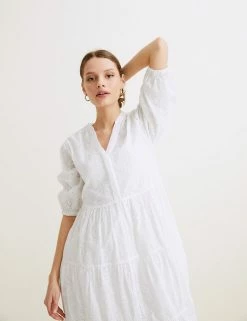 Top 10 โ Autograph ๐ Dresses Pure Cotton Broderie V-Neck Midaxi ๐ Dress โค๏ธ