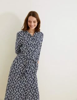 Flash Sale 🌟 Autograph 👗 Dresses Cupro Printed Belted Midaxi 👕 Shirt 👗 Dress ⭐ -New In Womens Sales 2022 SD 01 T50 3152T F4 X EC 4