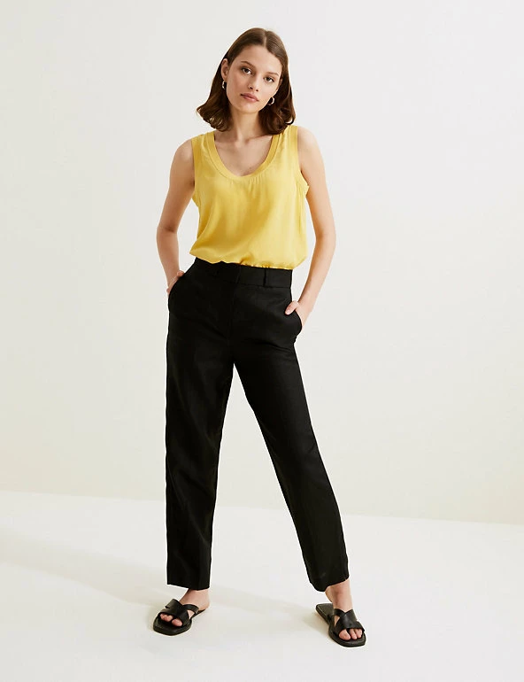 Hot Sale ✔️ Autograph Pure Irish Linen Pleat Front Trousers ✔️ 1 Hot Sale ✔️ Autograph Pure Irish Linen Pleat Front Trousers ✔️