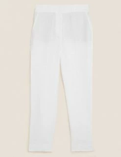 Hot Sale ✔️ Autograph Pure Irish Linen Pleat Front Trousers ✔️ 12 Hot Sale ✔️ Autograph Pure Irish Linen Pleat Front Trousers ✔️ -New In Womens Sales 2022 SD 01 T50 8004T Z0 X EC 90