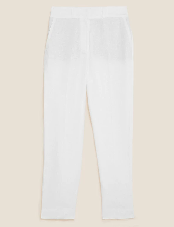 Hot Sale ✔️ Autograph Pure Irish Linen Pleat Front Trousers ✔️ 6 Hot Sale ✔️ Autograph Pure Irish Linen Pleat Front Trousers ✔️ - Image 6