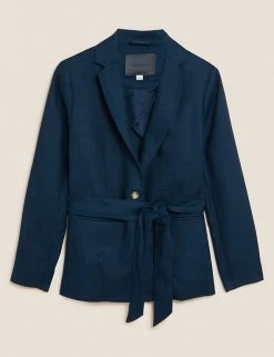 Deals 🎁 Autograph 🧥 Coats & Jackets Pure Irish Linen Belted Short Jacket 😍 -New In Womens Sales 2022 SD 01 T50 8033T F0 X EC 90