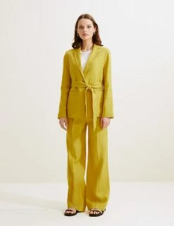 Deals 🎁 Autograph 🧥 Coats & Jackets Pure Irish Linen Belted Short Jacket 😍 -New In Womens Sales 2022 SD 01 T50 8033T Z2 X EC 1