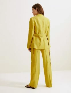 Deals 🎁 Autograph 🧥 Coats & Jackets Pure Irish Linen Belted Short Jacket 😍 -New In Womens Sales 2022 SD 01 T50 8033T Z2 X EC 4