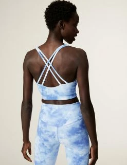 Budget 🥰 GOODMOVE Tops Printed Cross Back Cropped Top 🥰 -New In Womens Sales 2022 SD 01 T51 5182P XY X EC 3