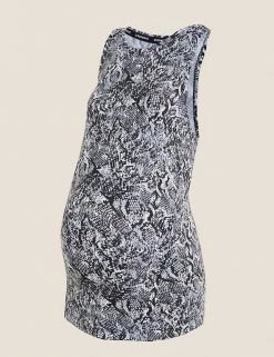 New 🛒 GOODMOVE Vests Maternity Printed Scoop Neck Vest Top 🛒