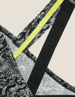 Flash Sale 👍 GOODMOVE Tops Printed Scoop Neck Asymmetric Cropped Top ⭐ -New In Womens Sales 2022 SD 01 T51 5309P T4 X EC 6