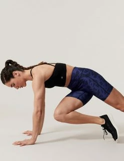 Cheap 🔔 GOODMOVE Go Move Printed High Waisted Gym Shorts 🤩 -New In Womens Sales 2022 SD 01 T51 6541P D3 X EC 3