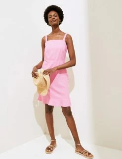 Coupon 🧨 M&S Collection 👗 Dresses Linen Blend Sleeveless Mini Slip 👗 Dress 💯