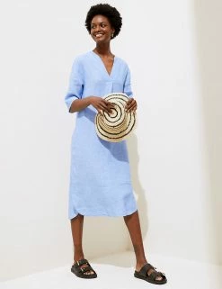 Deals ๐คฉ M&S Collection Tunics Pure Linen V-Neck 3/4 Sleeve Tunic ๐ฅ