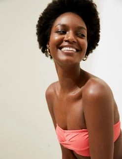 Wholesale 🛒 M&S Collection 👙 Bikinis Padded Twist Front Bandeau 👙 Bikini Top 🎉 -New In Womens Sales 2022 SD 01 T52 7910B GM X EC 1