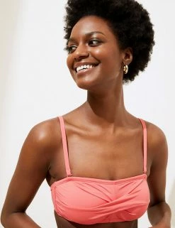 Wholesale 🛒 M&S Collection 👙 Bikinis Padded Twist Front Bandeau 👙 Bikini Top 🎉 -New In Womens Sales 2022 SD 01 T52 7910B GM X EC 3