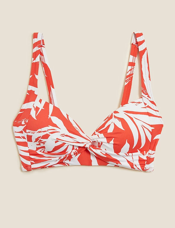Top 10 😍 M&S Collection 👙 Bikinis Leaf Print Padded Plunge 👙 Bikini Top 🛒 2 Top 10 😍 M&S Collection 👙 Bikinis Leaf Print Padded Plunge 👙 Bikini Top 🛒 - Image 2