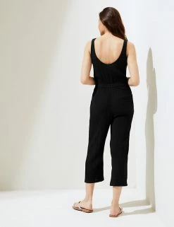 Outlet 🔔 M&S Collection 👗 Dresses Pure Cotton Drawstring Sleeveless Jumpsuit 🤩 -New In Womens Sales 2022 SD 01 T52 8293 Y0 X EC 3