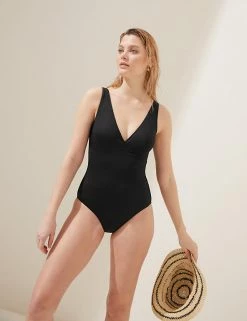 Best Pirce 🎁 M&S Collection 🩱 Swimsuits Tummy Control Wrap Plunge 🩱 Swimsuit 🤩