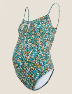 Buy 🛒 M&S Collection 🩱 Swimsuits Maternity Floral 🩱 Swimsuit 👍