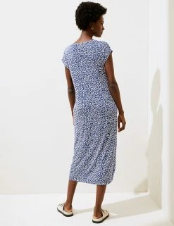 Flash Sale 🛒 M&S Collection 👗 Dresses Animal Print V-Neck Midi Swing Beach 👗 Dress 👏 -New In Womens Sales 2022 SD 01 T52 8643 XL X EC 3