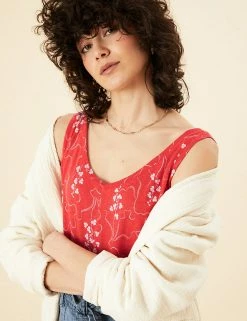 New ✨ Per Una Vests Linen Blend Printed Scoop Neck Vest Top 🛒 -New In Womens Sales 2022 SD 01 T53 1252U B4 X EC 1