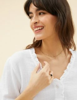 Promo 😀 Per Una Tops Pure Cotton Textured Short Sleeve Top ✨ -New In Womens Sales 2022 SD 01 T53 2370U KY X EC 2