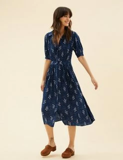 Budget 👍 Per Una 👗 Dresses Printed Collared Midi 👕 Shirt 👗 Dress 🔥 -New In Womens Sales 2022 SD 01 T53 3467U F4 X EC 1