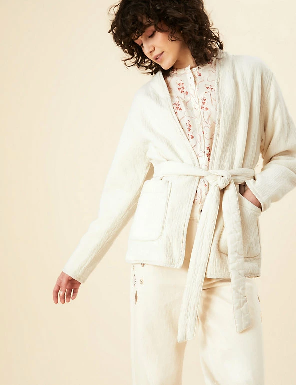 Brand new ⌛ Per Una 🧥 Coats & Jackets Cotton Rich Textured Belted Jacket 🤩 1 Brand new ⌛ Per Una 🧥 Coats & Jackets Cotton Rich Textured Belted Jacket 🤩