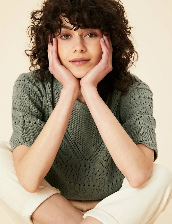 Best Pirce โ Per Una Jumpers Pure Cotton Broderie Knitted Top ๐งจ 17 Best Pirce โ Per Una Jumpers Pure Cotton Broderie Knitted Top ๐งจ - Image 17