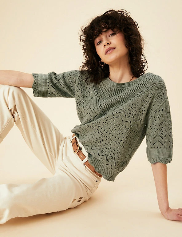 Best Pirce โ Per Una Jumpers Pure Cotton Broderie Knitted Top ๐งจ 18 Best Pirce โ Per Una Jumpers Pure Cotton Broderie Knitted Top ๐งจ - Image 18