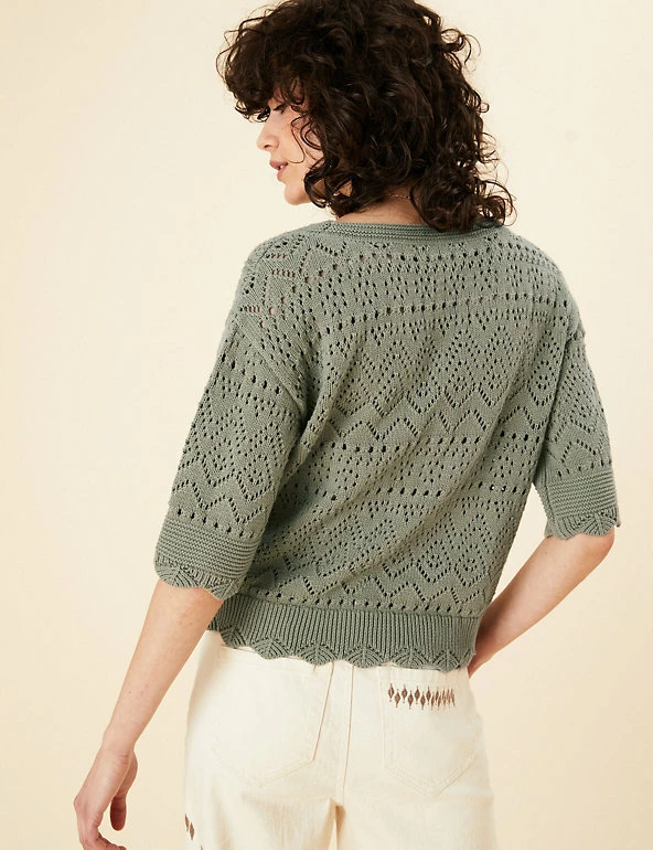 Best Pirce โ Per Una Jumpers Pure Cotton Broderie Knitted Top ๐งจ 19 Best Pirce โ Per Una Jumpers Pure Cotton Broderie Knitted Top ๐งจ - Image 19