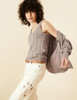 Cheapest 🌟 Per Una Vests Cotton Rich Textured Knitted Vest 😍 -New In Womens Sales 2022 SD 01 T53 5172U K0 X EC 1