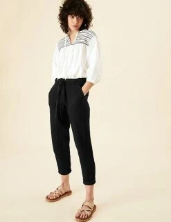 Promo 🔔 Per Una Pure Cotton Tapered Ankle Grazer Trousers 🛒