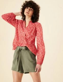 Coupon ❤️ Per Una Pure Cotton High Waisted Belted Shorts 🌟 -New In Womens Sales 2022 SD 01 T53 7338U XJ X EC 1